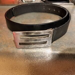 Black Belt with Silver Buckle